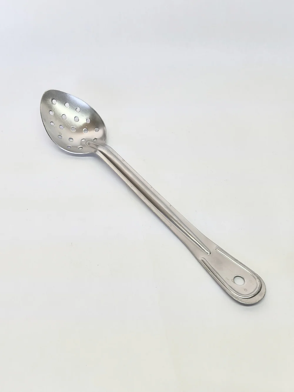 VINTAGE Bentley Products Stainless Slotted Round Hole Serving Spoon 13